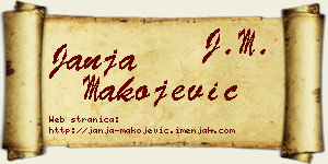 Janja Makojević vizit kartica